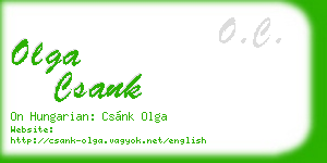 olga csank business card